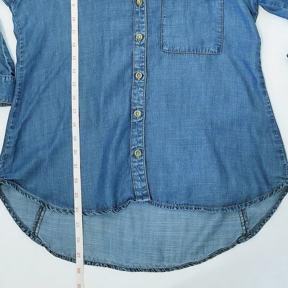 Anthro Cloth & Stone Chambray Button Down Shirt - Picture 7 of 8